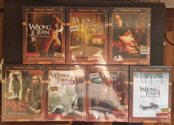 WRONG TURN 1-7 MEDIABOOKS BD 4K HDR10 VERY UNIQUE 1