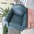 Hickory Genuine Green Leather Lounge Sofa Chair 8 thumbnail