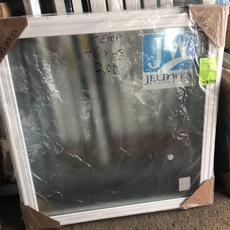 New 46x48 JeldWen picture window, obscured, tempered glass 1