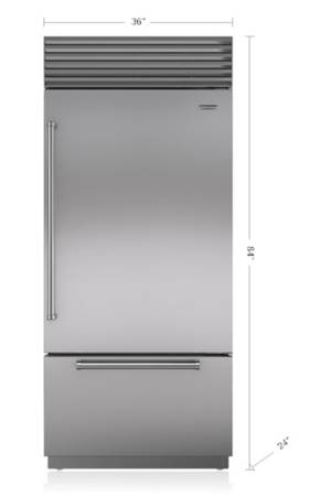*Open Box* Sub-Zero 36” Built-in Stainless Steel Fridge – Internal Water 1