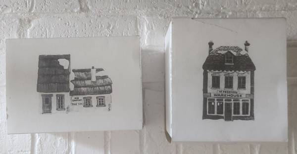 Dicken's Village Dept 56 Tiny Tim and Warehouse 1