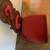 Accent Chair Deep Red Velvet Elegant Carved Unique 2 thumbnail