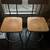 2 wood / metal adjustable height stools 1 thumbnail