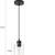 Modern Black Farmhouse Clear Glass Cylinder Pendant Light Fixtures 8 thumbnail