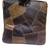 Vintage Mid Century Patchwork Leather Pillow Cushion Dual Sided Brutalist 17.5x1 2 thumbnail
