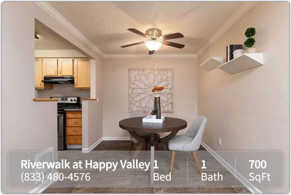 $1,346 / 1br - 700ft2 - Get 6 Weeks Free!!! Move In Tomorrow! 1 bed/1 bath (Happy Valley)63956502594307120
