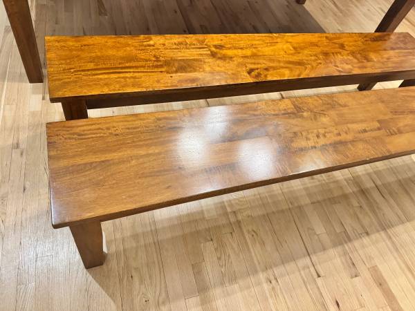 Crate and Barrel Dining Benches (2) (84” Basque) 1