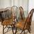 Solid Wood Kitchen Dining Table with 4 Windsor Chairs & Protective Gla 9 thumbnail