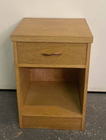 Solid Wood Nightstand / End Table with Drawer & Shelf – Compact & Func 1