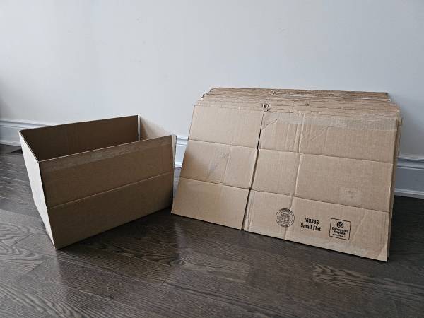 Shipping, Storage Cardboard Boxes No logos 18.25”Lx12.5“Wx6.5”H $0.60 1