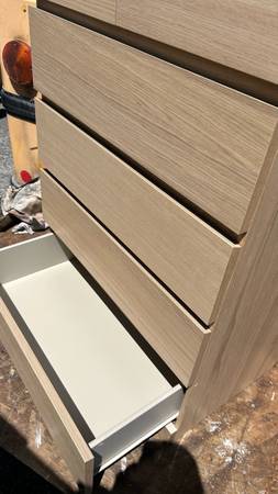 IKEA dresser tall chest 6-drawer oak veneer light brown L32*D19*H49(add  - furniture - by owner - sale - craigslist