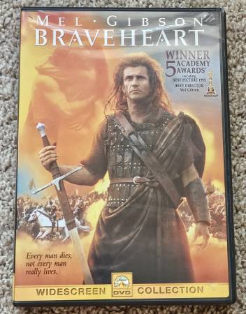 Braveheart Mel Gibson (DVD, 1995 - Widescreen) with Original Case 1