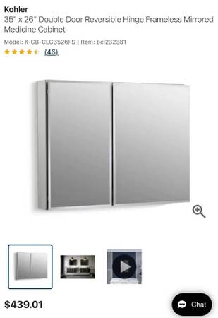 New In Box - Kohler Medicine Cabinet 35" 1