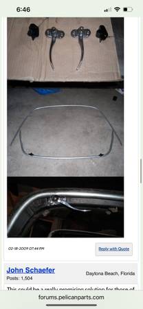 Soft window Porsche Targa hardware setup needed 1