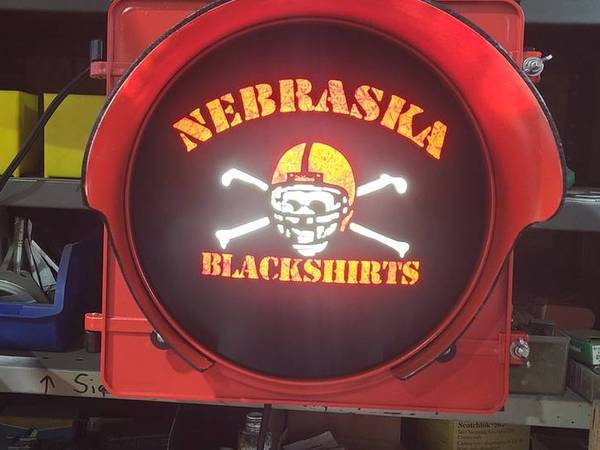 HUSKER  BLACKSHIRTS MAN CAVE LIGHT 1
