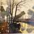 Antique "Boat by the Riverside" Signed Lithograph 9 thumbnail