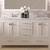60” White Double Bath Vanity Cultured Marble Countertop Square Sinks 2 thumbnail