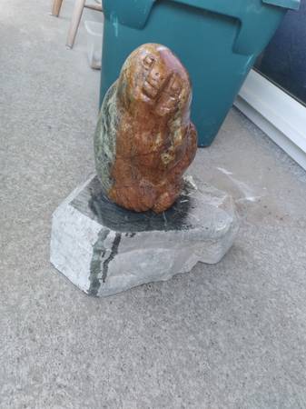 Mama soapstone seal stone carving 1