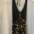 New, Lady's Sexy Black Spider Dress with Gold Sequences, Long to the F 2 thumbnail