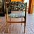 Set of 4 Mid Century Danish Teak Blue/White Floral Dining Chairs 15 thumbnail