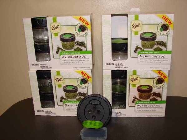 4 Ball culinary herb jars 4 pack 'new' 1