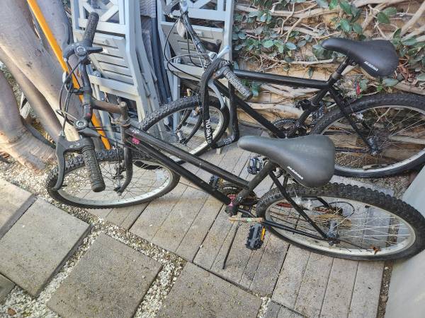 (2) Black bikes either one $45 each 1