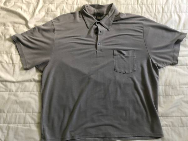 Banana Republic Stretch "Polo Style" Short Sleeve Shirt - XXL - Gray 1