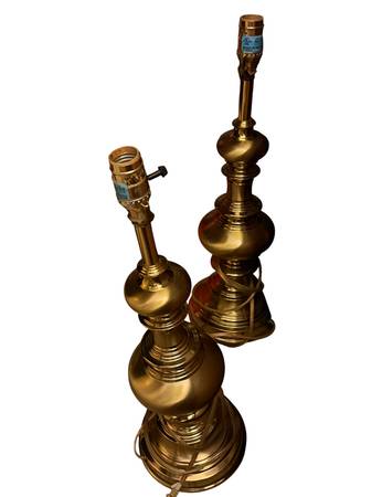 Vintage Brass Lamps UL Mint Condition Complete 1