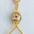 Natural Lemon Chrysoprase Gemstone And Cloisonne Pendant 2 thumbnail