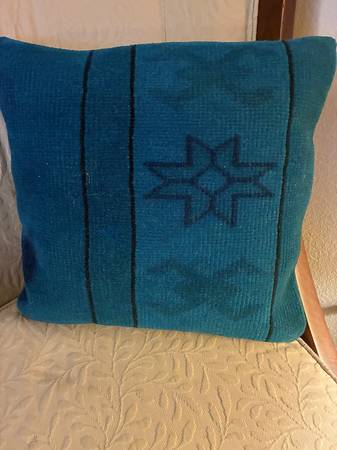 15" Turquoise Teal Throw Pillow 1
