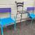 CHAIRS 2 Colorful Outdoor Chairs & 1 Heavy metal bar chair. 1 thumbnail