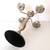 Large Silver Tone Metal Candelabra 3 thumbnail