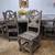Reclaimed Rustic 7 pieces Dining Table Set 4 thumbnail