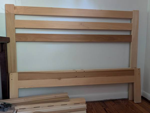 Full size platform bed- solid wood 1