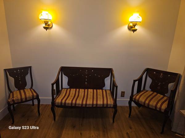 Edwardian-Style 3 Piece Settee, Vintage, RARE 1