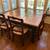 Custom Made 62 X 62 Pine Table & 4 Ladderback Rush Chairs 1 thumbnail