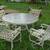 Round Glass Patio Table with 4 chairs 1 thumbnail