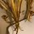 Pair of Vintage Italy Gilt Gold Metal Wheat Wall Sconces Candle Holder 3 thumbnail
