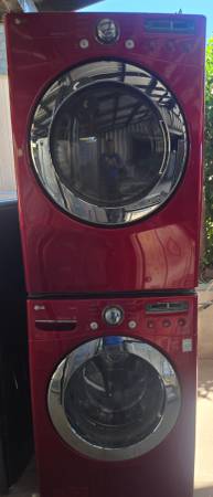 LG cherry red front load set 1