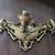 Antique Ornate 3 Arm Brass Wall Sconce Fixture 16 thumbnail