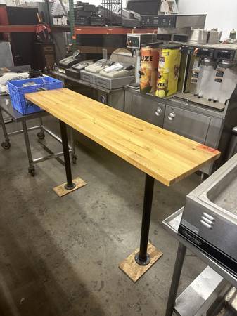 18" x 72" Solid Wood Bar Table 1