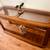 Console Sofa Table 53“ w 2 tiers  solid wood & glass top  Vintage 5 thumbnail