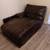 Comfy leather chaise sectional lounger, brown 3 thumbnail