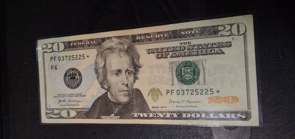 2017-A $20 Star Note 1