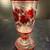 Ruby Flashed Over Crystal Cup Bohemian Glass Goblet 19 Century 3 thumbnail