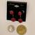 Red Gemstone Flower Earrings for pierced ears - Really cute 8 thumbnail
