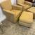 Crate & Barrel Swivel Chairs + Ottomans Pair – Mustard Gold 3 thumbnail