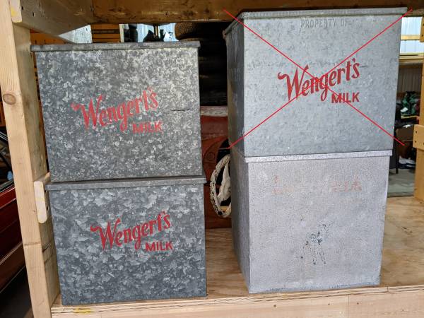 Vintage Milk Boxs Wengerts Milk (3 1