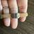 Brown leather bracelet with crystal slider charms 4 thumbnail
