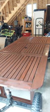 Teak expandable table with 4 chairs 1